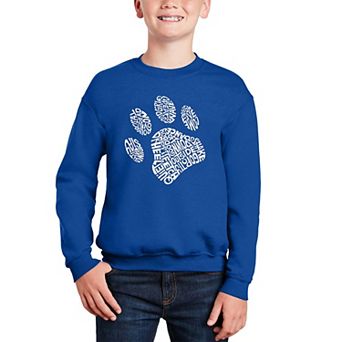 Dog Paw - Boy's Word Art Crewneck Sweatshirt