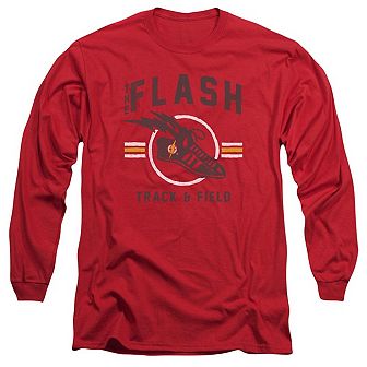Justice League Of America Track And Field Long Sleeve Adult T-shirt