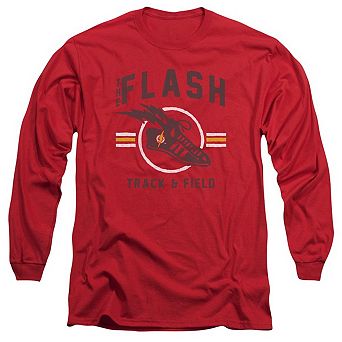 Justice League Of America Track And Field Long Sleeve Adult T-shirt