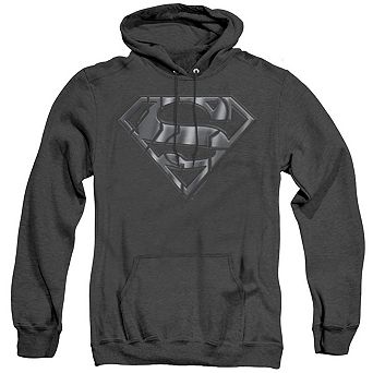 Superman Mech Shield Adult Heather Hoodie