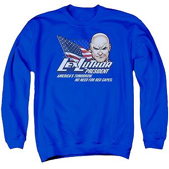 Superman Lex For President Adult Crewneck Sweatshirt