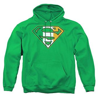 Superman Irish Shield Adult Pull Over Hoodie