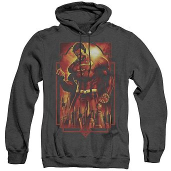 Superman Metropolis Deco Adult Heather Hoodie