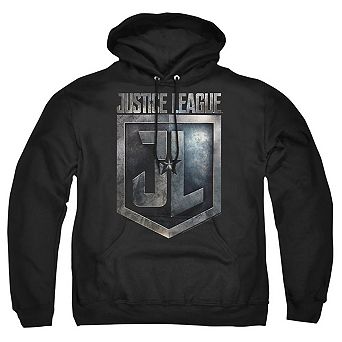 Justice League Movie Shield Logo Adult Pull Over Hoodie