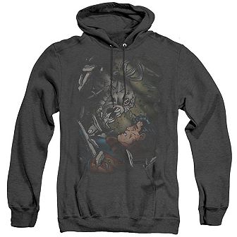 Superman Epic Battle Adult Heather Hoodie