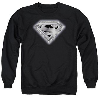 Superman Bling Shield Adult Crewneck Sweatshirt