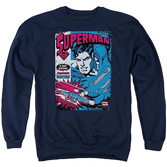 Superman Action Packed Adult Crewneck Sweatshirt