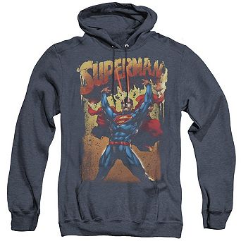 Superman Lift Up Adult Heather Hoodie