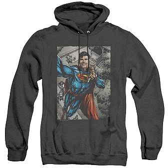 Superman Super Selfie Adult Heather Hoodie