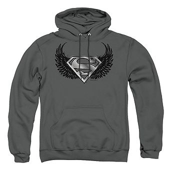Superman Dirty Wings Adult Pull Over Hoodie