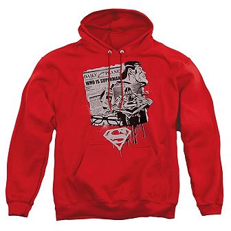 Superman Identity Adult Pull Over Hoodie