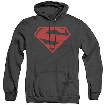 Superman 52 Red Block Adult Heather Hoodie
