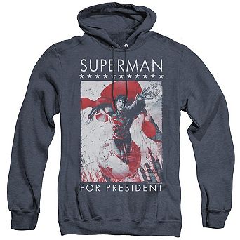 Superman Superman For President Adult Heather Hoodie
