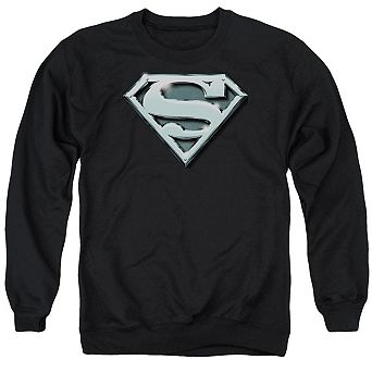 Superman Chrome Shield Adult Crewneck Sweatshirt