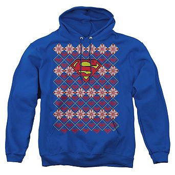Superman Superman Christmas Sweater Adult Pull Over Hoodie