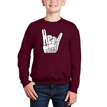 Heavy Metal - Boy's Word Art Crewneck Sweatshirt