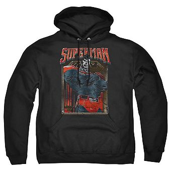 Superman Head Bang Adult Pull Over Hoodie