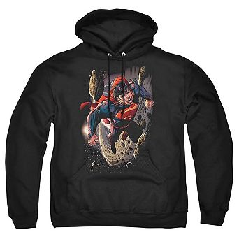 Superman Orbit Adult Pull Over Hoodie