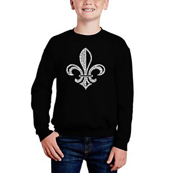 Lyrics To When The Saints Go Marching In - Boy's Word Art Crewneck Sweatshirt