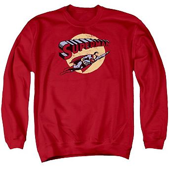 Superman Fly By Adult Crewneck Sweatshirt