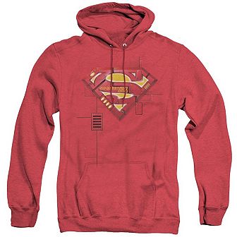 Superman Super Mech Shield Adult Heather Hoodie