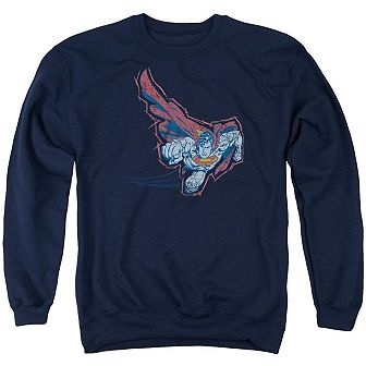 Superman Scribble & Soar Adult Crewneck Sweatshirt