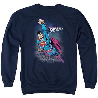 Superman Twilight Flight Adult Crewneck Sweatshirt