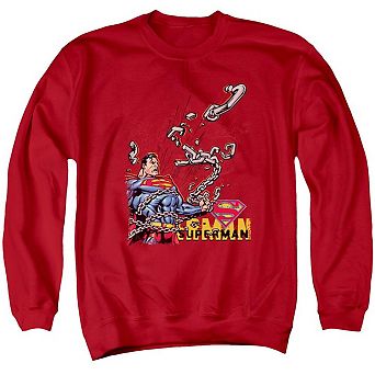 Superman Breaking Chains Adult Crewneck Sweatshirt