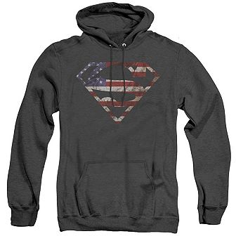 Superman Super Patriot Adult Heather Hoodie