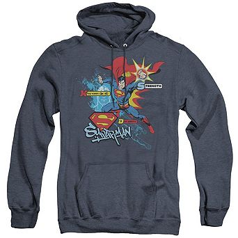 Superman Abilities Adult Heather Hoodie