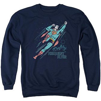 Superman Frequent Flyer Adult Crewneck Sweatshirt