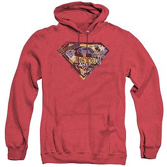 Superman American Way Adult Heather Hoodie