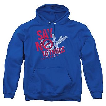 Superman Say No To Thugs Adult Pull Over Hoodie