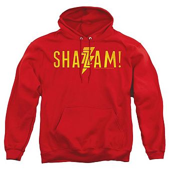 Shazam Movie Flat Logo Adult Pull Over Hoodie