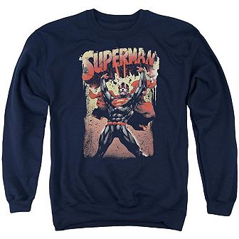 Superman Lift Up Adult Crewneck Sweatshirt