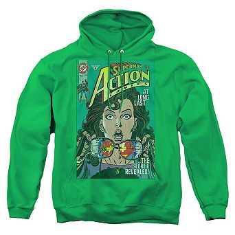 Superman Secret Revealved Adult Pull Over Hoodie