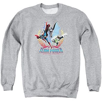 Justice League Of America Team Power Adult Crewneck Sweatshirt