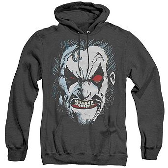 Justice League of America In Lo Face Adult Heather Hoodie