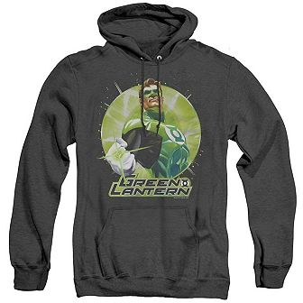 Justice League of America Green Static Adult Heather Hoodie