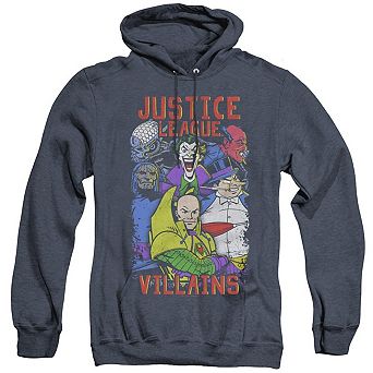 Justice League of America Villians Adult Heather Hoodie