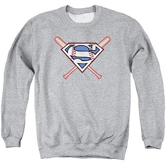Superman Crossed Bats Adult Crewneck Sweatshirt