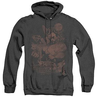 Superman Somber Power Adult Heather Hoodie