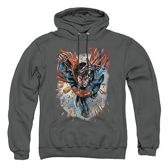 Superman Within My Grasp Adult Pull Over Hoodie