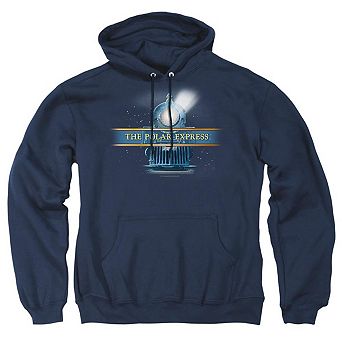 Polar Express Train Logo Adult Pull Over Hoodie
