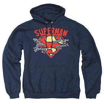 Superman Chain Breaking Adult Pull Over Hoodie