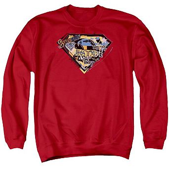 Superman American Way Adult Crewneck Sweatshirt