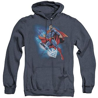 Superman Crystallize Adult Heather Hoodie