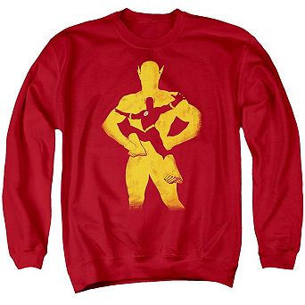 Justice League Of America Flash Knockout Adult Crewneck Sweatshirt