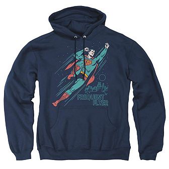 Superman Frequent Flyer Adult Pull Over Hoodie