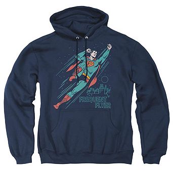 Superman Frequent Flyer Adult Pull Over Hoodie
